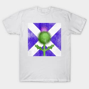 St Andrews Scotland - Scottish Thistle and flag T-Shirt